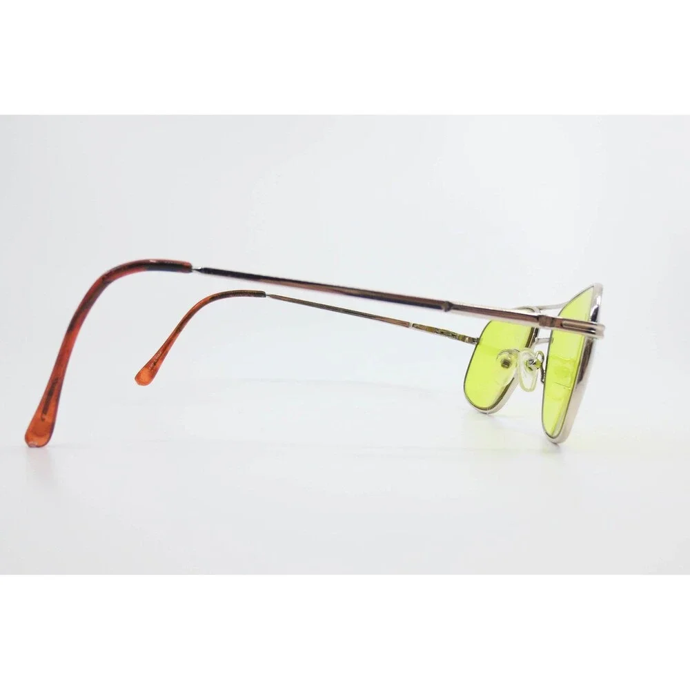 Agility 8 Aviator Eyewear Matte Gold Metal Frame Yellow Tint Lens 55-20-150